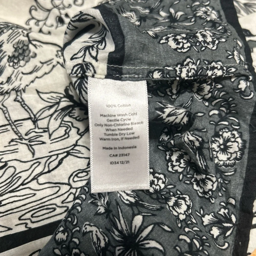 Talbots Black and White Safari Print Tank Top size M - Picture 4 of 9